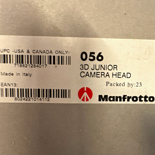 Manfrotto 056 junior camera - manfrotto,