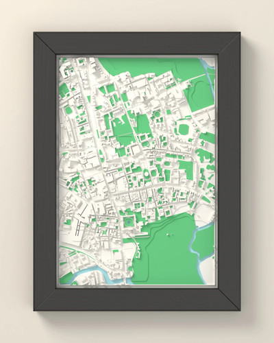 Gedruckter stadtplan oxford - 3d-gedruckter,